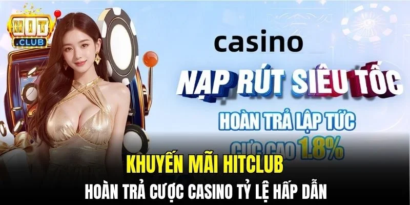 Khuyến mãi Hitclub hoàn trả cược casino tỷ lệ hấp dẫn
